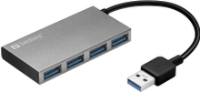 Sandberg USB 3.0 Pocket Hub - Hub - 4 x SuperSpeed USB 3.0 - stasjonær