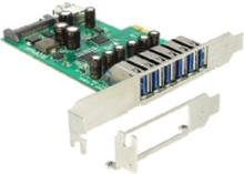 Delock PCI Express Card > 6 x extern + 1 x intern USB 3.0 - USB-adapter - PCIe 2.0 - USB 3.0 x 7