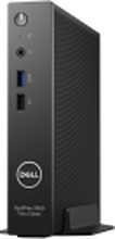 Dell OptiPlex 3000 Thin Client - Tynn klient - DTS - 1 x Celeron N5105 / inntil 2.9 GHz - RAM 8 GB - flash - eMMC 32 GB - UHD Graphics - Bluetooth, 802.11a/b/g/n/ac - Dell ThinOS - monitor: ingen - svart - BTP - med 3-års Dell ProSupport