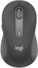 Logitech Signature M650 - Mus - optisk - 5 knapper - trådløs - Bluetooth, 2.4 GHz - Logitech Logi Bolt USB-mottaker - grafitt