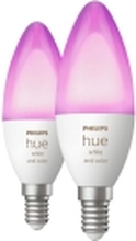 Philips Hue White and Color Ambiance-lys - E14-pærer - 2-pakning