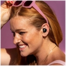 JLab Audio Go Air POP - True wireless-hodetelefoner med mikrofon - i øret - Bluetooth - svart