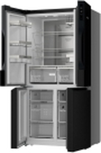Siemens iQ500 KF96NAXEA - Kjøleskap/fryser - bunnfryser - bredde: 91 cm - dybde: 73.1 cm - høyde: 183 cm - 605 liter - Klasse E - BlackSteel