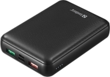 Sandberg - Strømbank - 15000 mAh - 55.5 Wh - 45 watt - 4.5 A - PD, QC 3.0 - 3 utgangskontakter (2 x USB, 24 pin USB-C) - på kabel: USB-C