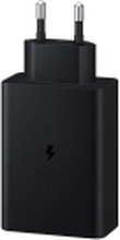 Samsung EP-T6530 - Strømadapter - 65 watt - 3 A - PD 3.0, SFC 2.0 - 3 utgangskontakter (USB, 2 x USB-C) - svart