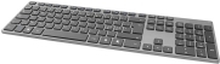 DELTACO TB-802 - Tastatur - trådløs - 2.4 GHz - QWERTY - Pan Nordic - mørk grå