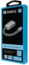 Sandberg USB-C Multi Card Reader Pro - Kortleser (MMC, SD, CF, TransFlash, microSD, SDHC, SDXC) - USB-C