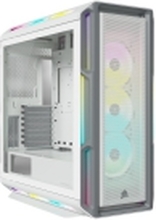 CORSAIR iCUE 5000T RGB - Mid tower - utvidet ATX (E-ATX) - sidepanel med vindu (herdet glass) - ingen strømforsyning (ATX) - hvit - USB/lyd