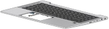 HP - Erstatningstastatur for bærbar PC - bakbelysning - Dansk - med toppdeksel - for EliteBook 840 G7 (Privacy)