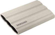 Samsung T7 Shield MU-PE1T0K - SSD - kryptert - 1 TB - ekstern (bærbar) - USB 3.2 Gen 2 (USB-C kontakt) - 256-bit AES - beige