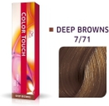 Wella Professionals, Color Touch, Ammonia-Free, Semi-Permanent Hair Dye, 7/71 Medium Blonde Ash Chestnut, 60 ml
