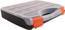 Delock - Toolbox - 17 compartments - plastikk - svart, oransje