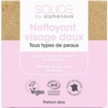 ALPHANOVA SOLIDE Alphanova Solide, Facial cleansing bar with jojoba oil and sweet almonds, 75g