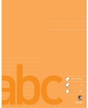 Skrivehæfte Bantex, 17 x 21 cm, 1/2 blank, 1/2 linjeret(8,5 mm), orange, 20 stk.