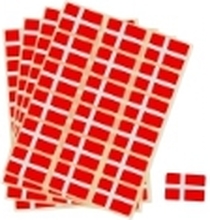 Selvklæbende danske flag, 15 x 22 mm, pakke a 72 stk.