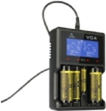 XTAR VC4SL batterioplader til Li-ion / Ni-MH / Ni-CD 18650 cylindriske batterier