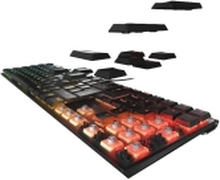 CHERRY MX 10.0N RGB - Tastatur - bakgrunnsbelyst - USB - US International - tastsvitsj: CHERRY MX Low Profile RGB Speed - svart