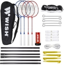 Ønsker Alumtec badmintonracket sæt 4 rackete + 3 ailerons + net + linjer