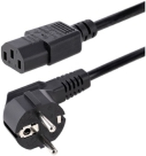 StarTech.com 1m (3ft) Computer Power Cord, 18AWG, EU Schuko to C13 Power Cord, 10A 250V, Black Replacement AC Cord, TV/Monitor Power Cable, Schuko CEE 7/7 to IEC 60320 C13 Power Cord - PC Power Supply Cable (713E-1M-POWER-CORD) - Strømkabel - power CEE 7/