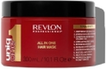 Revlon UniqOne All in One Hair Mask, Kvinner, Alle hårtyper, Skadet hår, Tørt hår, Alle farger, 300 ml, Anti-frizz, Nærende, Reparere, Revitalisering, Shine (lys), Utjevning, Forsterke, Glyserin, Panthenol