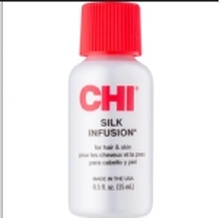 CHI Silk Infusion, Kvinner, Alle hårtyper, 15 ml, Fuktighets krem, Shine (lys), Mykgjører, Flaske, Cyclopentasiloxane, Cyclotetrasiloxane, Dimethiconol, C12-15 Alkyl Benzoate, Phenoxyethanol,...