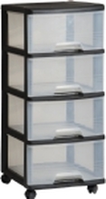 KETER BOOKCASE ON WHEELS 4x20L