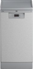 Beko BDFS15020X, Frittstående, Slimline (45 cm), Sølv, Sølv, Knapper, LED