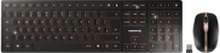 CHERRY DW 9100 SLIM - Tastatur- og mussett - trådløs - 2.4 GHz, Bluetooth 4.2 - QWERTY - Storbritannia - tastsvitsj: CHERRY SX - svart/bronse