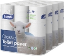 Toiletpapir Lambi Classic 3-lags 20,6m hvid - (36 ruller pr. karton)