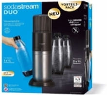 SodaStream DUO, Sort, Rustfritt stål, Glass, 1 l, 60 l, 155 mm, 280 mm