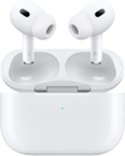 Apple | AirPods Pro - 2nd Generation (2022) - Trådløse øretelefoner med mikrofon. - aktiv støyreduksjon - hvit | Magsafe ladeveske (Lyn)