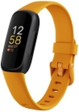 Fitbit Inspire 3 - Svart - aktivitetssporer med bånd - silikon - oransje - håndleddstørrelse: inntil 221 mm - Bluetooth - svart, morgenglød