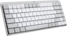 Logitech MX Keys Mechanical Mini (For Mac) - Tastatur - bagbelyst - Bluetooth, 2,4 GHz - Pan Nordic - smakskontakt: GL Tactile - Pale Grey