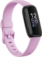 Fitbit Inspire 3 - Svart - aktivitetssporer med bånd - lilac bliss - håndleddstørrelse: inntil 221 mm - Bluetooth