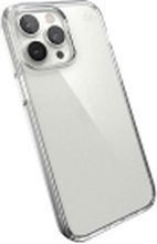 Speck Presidio Perfect-Clear - Baksidedeksel for mobiltelefon - MagSafe-samsvar - hard polykarbonat, bløt termoplastpolyuretan (TPU) - blank - for Apple iPhone 14 Pro Max