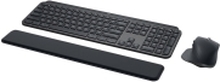 Logitech MX Keys Combo for Business - Tastatur- og mussett - bakbelysning - trådløs - Bluetooth LE - QWERTY - US International - grafitt