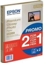 Epson Premium Glossy Photo Paper BOGOF - Blank - A4 (210 x 297 mm) - 255 g/m² - 15 ark fotopapir (en pakke 2) - for EcoTank ET-2650, 2750, 2751, 2756, 2850, 2851, 2856, 4750, 4850