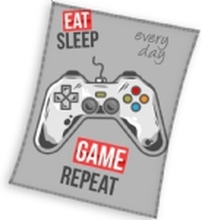 Gamer East Sleep Game Repeat Fleece tæppe - 150 x 200 cm