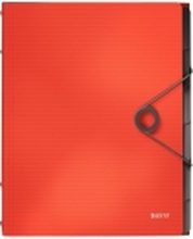 Leitz Solid - Klassifikasjonsmappe - 6 deler - for A4 - kapasitet: 200 ark - med fliker - rød