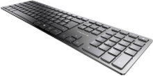 CHERRY KW 9100 SLIM - Tastatur - trådløs - 2.4 GHz, Bluetooth 4.0 - Fransk - tastsvitsj: CHERRY SX - svart, sølv
