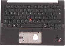 Sunrex - Erstatningstastatur for bærbar PC - med Trackpoint, UltraNav - bakbelysning - Sveitsisk - med toppdeksel - for ThinkPad X1 Carbon Gen 10 21CB, 21CC