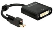Delock - Video adapter - Mini DisplayPort hann til DVI-I hunn - 25 cm - svart