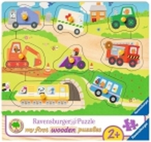 Ravensburger My First Wooden Puzzles - Favorite Vehicles - puslespill - 8 deler