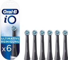 Oral-B iO Series Ultimate Clean Tannbørstehoder - Svart - 6-pakning