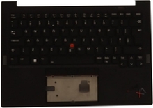 Chicony - Erstatningstastatur for bærbar PC - med Trackpoint, UltraNav - bakbelysning - QWERTY - Storbritannia - FRU - med toppdeksel - for ThinkPad X1 Carbon Gen 10 21CB, 21CC