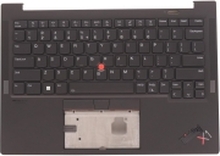Sunrex - Erstatningstastatur for bærbar PC - med Trackpoint, UltraNav - bakbelysning - QWERTY - Engelsk - Europa - FRU - med toppdeksel - for ThinkPad X1 Carbon Gen 10 21CB, 21CC