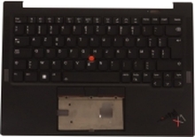 Sunrex - Erstatningstastatur for bærbar PC - med Trackpoint, UltraNav - bakbelysning - AZERTY - Belgisk - FRU - med toppdeksel - for ThinkPad X1 Carbon Gen 10 21CB, 21CC