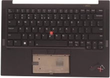 Sunrex - Erstatningstastatur for bærbar PC - med Trackpoint - bakbelysning - Engelsk - Europa - med toppdeksel - for ThinkPad X1 Carbon Gen 10 21CB, 21CC