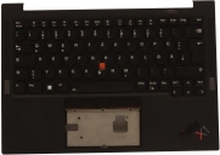 Chicony - Erstatningstastatur for bærbar PC - med Trackpoint - bakbelysning - Tysk - med toppdeksel - for ThinkPad X1 Carbon Gen 10 21CB, 21CC