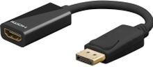 Goobay DisplayPort/HDMI, 0,1 m, HDMI Type A (Standard), DisplayPort, Hankjønn, Hunkjønn, Sort
